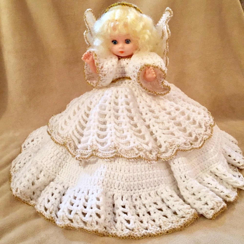 CROCHET ANGLE DRESS DOLL